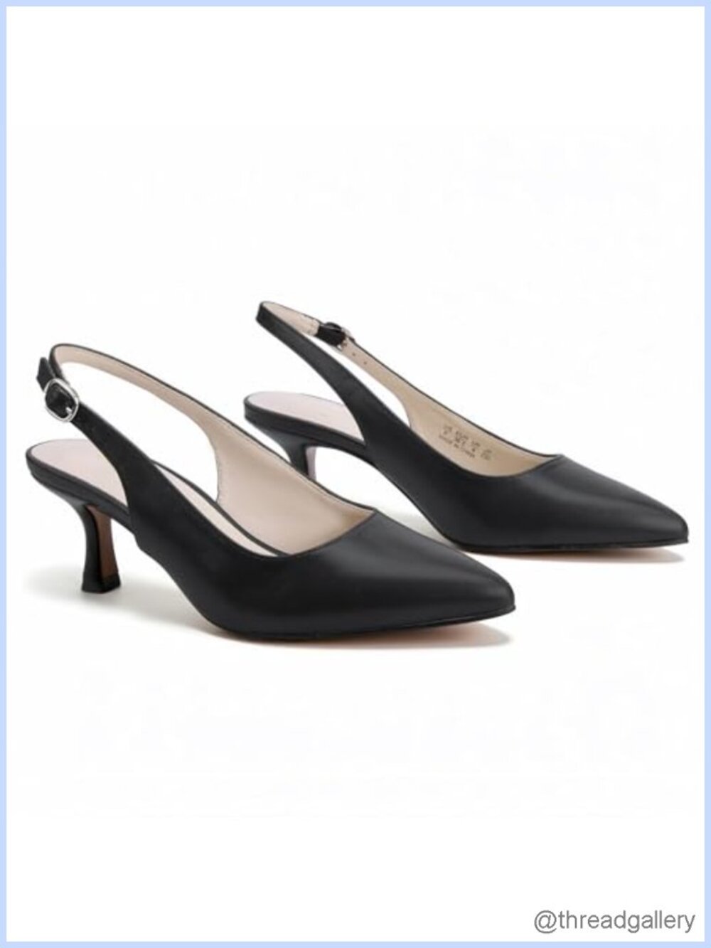 Ankis Women's Slingback Kitten Heels Closed Pointed Toe 2.5in Dress Pumps